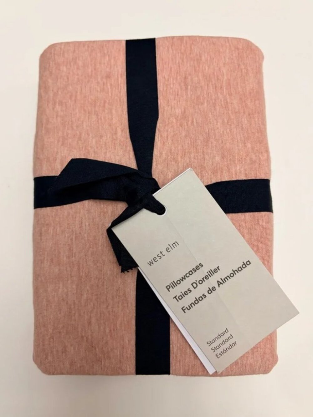 NWT West Elm Cotton Cloud Jersey Standard‎ Pillowcases (Set of 2) - Pink
